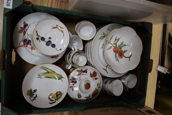 A Royal Worcester Evesham part dinner, tea and coffee service
